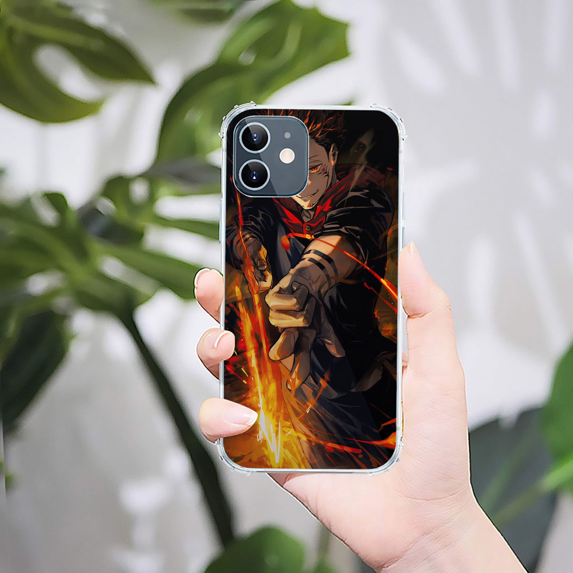 （画像用） 呪術廻戦 Jujutsu Kaisen 【iPhone 12シリーズ対応】透明スマホケース（クリアソフトケース）